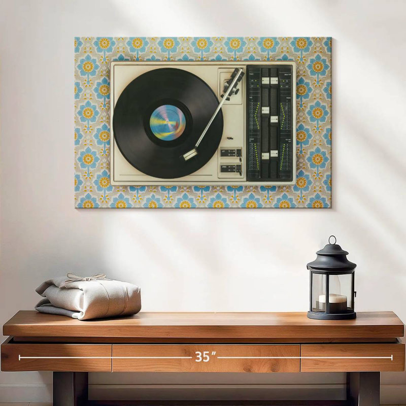 Abarca Old Vinyl Record, 16" H x 24" W