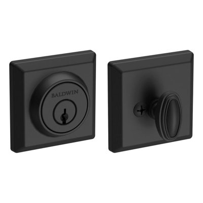 Square Single Cylinder Deadbolt with Rosette