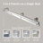 Embroidered Chiffon 3-Panel Single Rail Panel Track Extendable 28"-43"W x 91.4"H, Panel width 15.75"