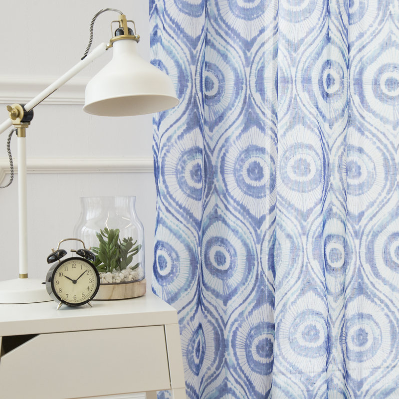 Rideaux semi-transparents Sunburst Shibori Ikat