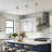 1-light 7.67" Wide Kitchen Island Light With Clear Rippled Glass Shade-512223539