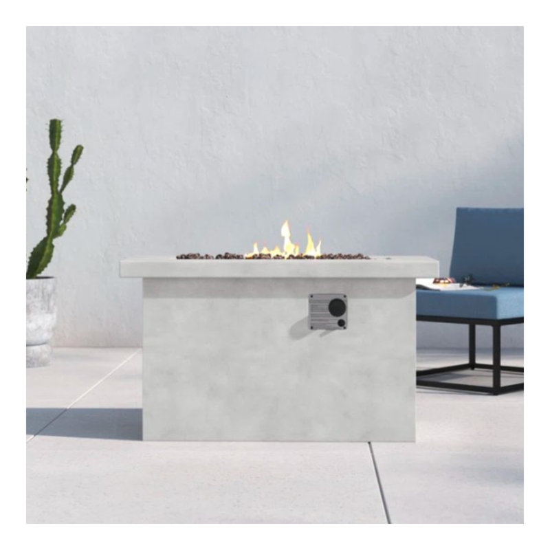 Foyer de table d'extérieur au propane / gaz naturel 24 po H, Blanc
