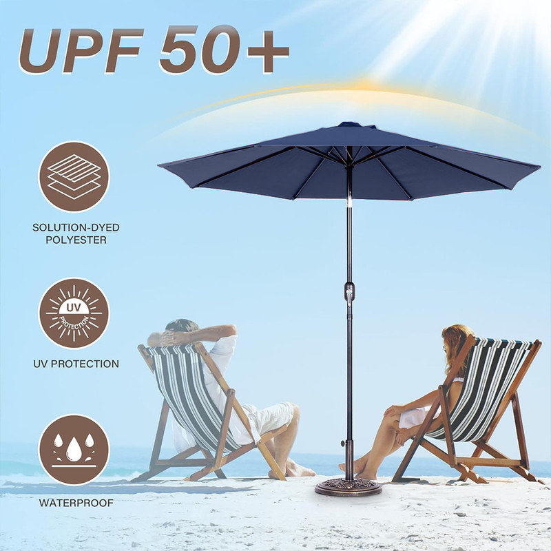 Parasol 108 po Market Sunbrella, Bleu marine