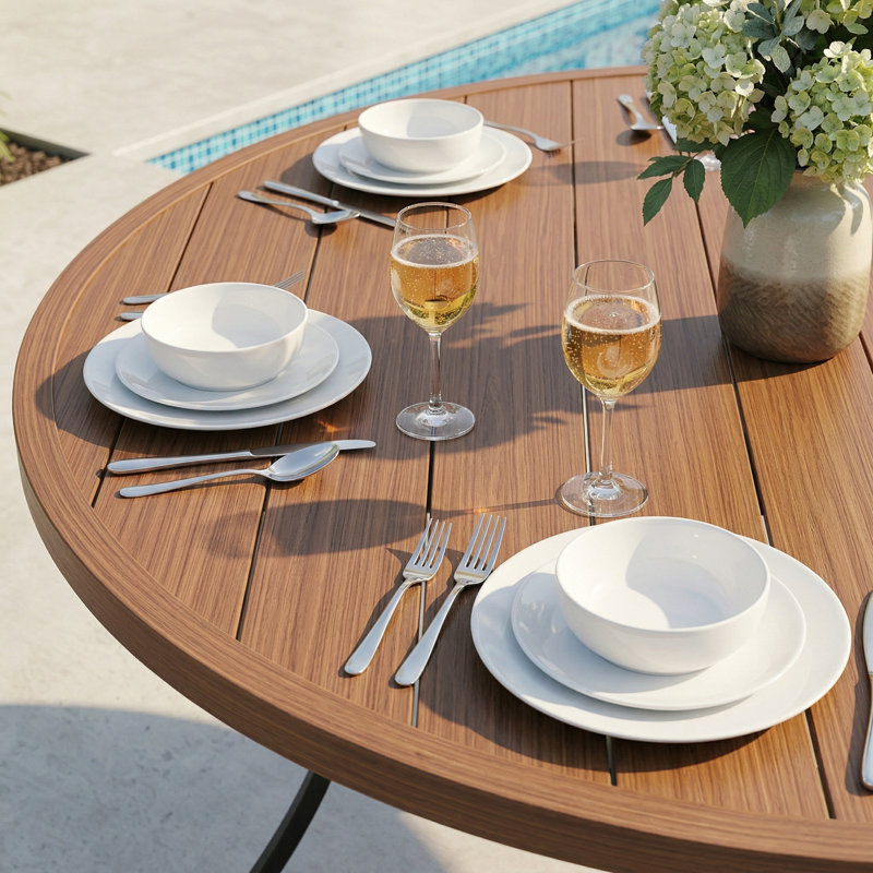 Ensemble repas 60 po pour 10 personnes, Brun / Charbon