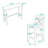 Dining Set with Rectangular Table and 2 Upholstered Chairs-155519448