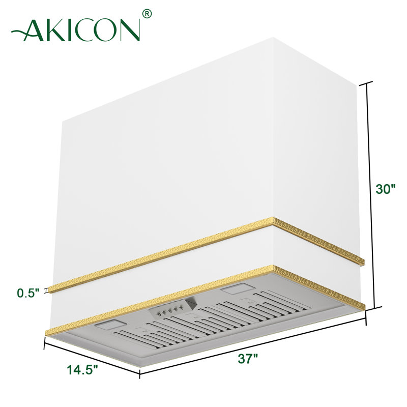 Hotte Akicon 600, Blanc / doré