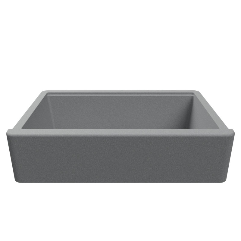 Titan Self-Trimming Farmhouse/Apron Kitchen Sink with Accessories, Gray, 33" L x 20" W x 9.6" H