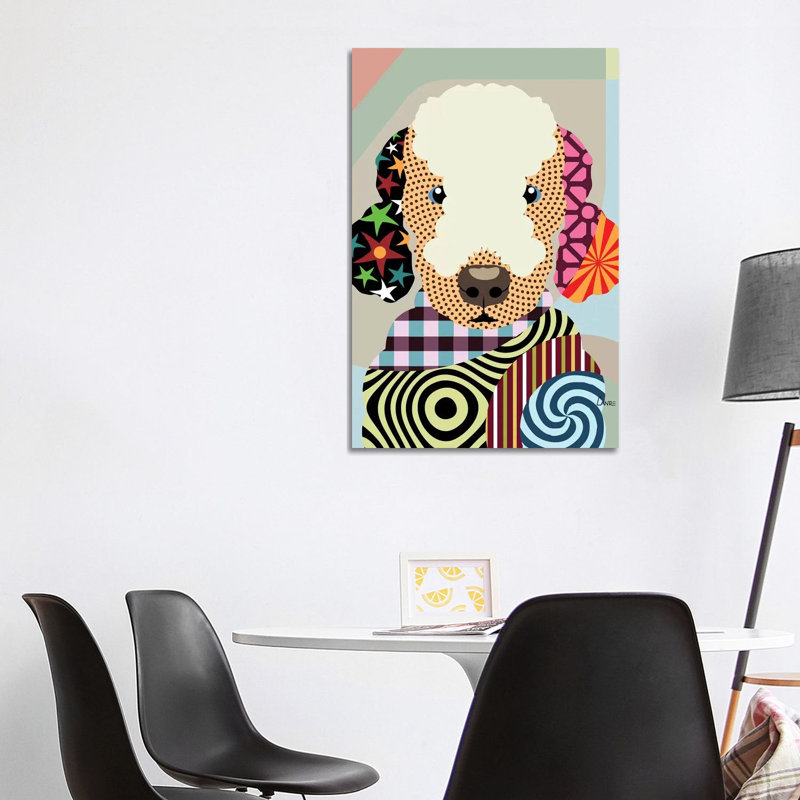 Bedlington Terrier par Lanre Studio - impression sur toile tendue, H 40 po x l 26 po x P 1,5 po