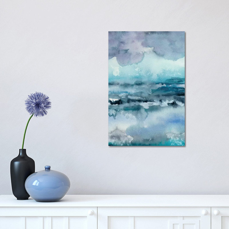 Blue Tide I by Chariklia Zarris - Wrapped Canvas Painting, 46cm H x 31cm W