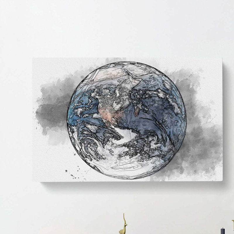Amazing Image of Earth in Abstract - Wrapped Canvas, 40cm H x 60cm W 