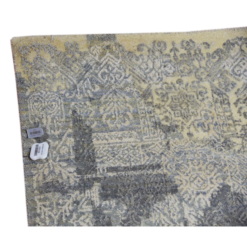 Geometric Area Rug in Gray/Beige/Ivory, Rectangle 12' x 15'