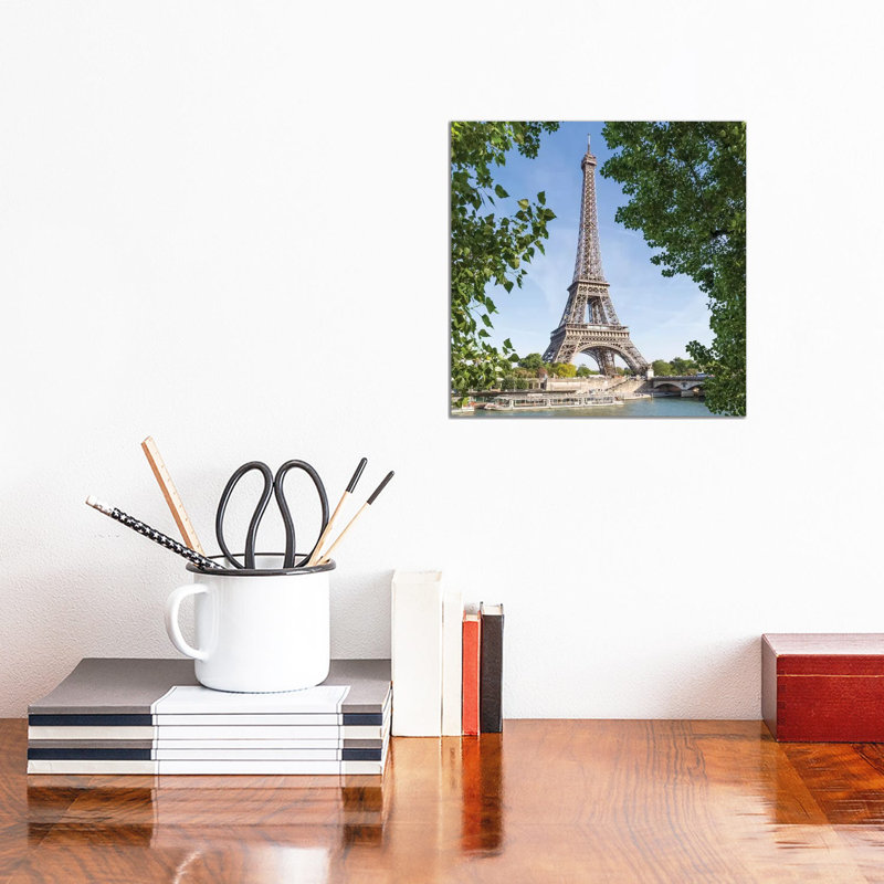 Paris Seine Riverside by Melanie Viola - Wrapped Canvas Gallery-Wrapped Canvas Giclée, 30.48 cm H x 30.48 cm W