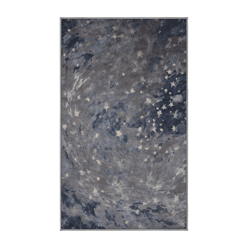 Tapis gris lavable à la machine, Rectangle de 5 pi x 8 pi
