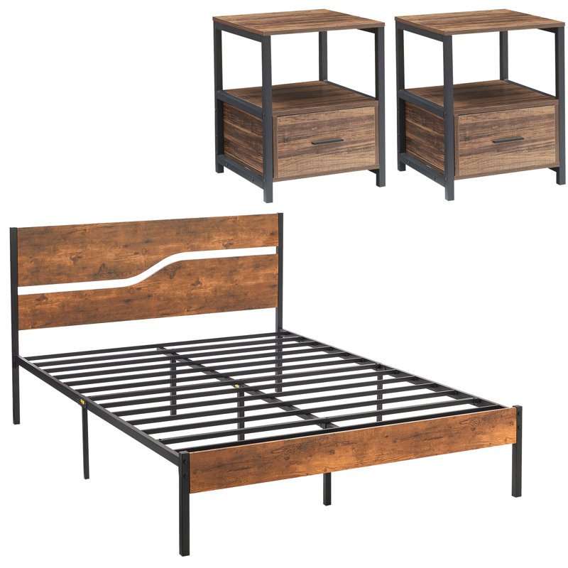Kempst Steel Piece Bedroom Set, Queen