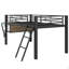 Lit mezzanine avec bureau Gaming, DEL, simple