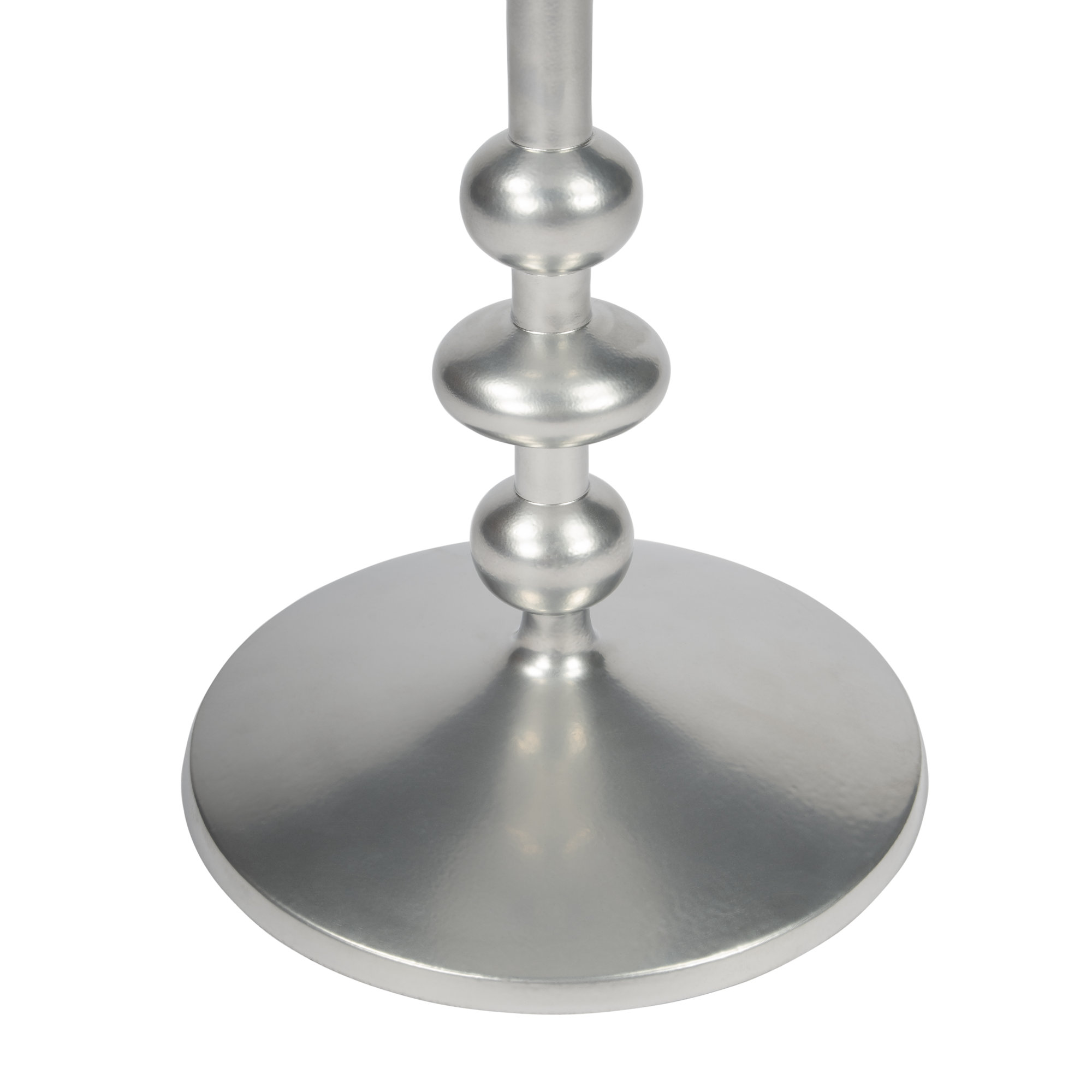 Gordy Aluminum Pedestal End Table, Nickel