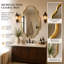 26" x 46" Gold Oval Bathroom Vanity Mirror, Aluminum Frame, 4mm HD Shatterproof Glass, Wall Mounted Vertical & Horizontal-629823839-629823832
