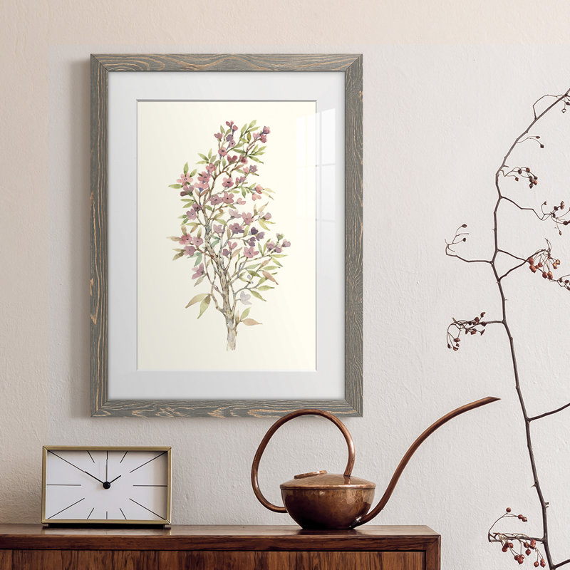 Twig Study I - cadre photo, H 38 po x l 28 po x P 1 po, Cadre gris