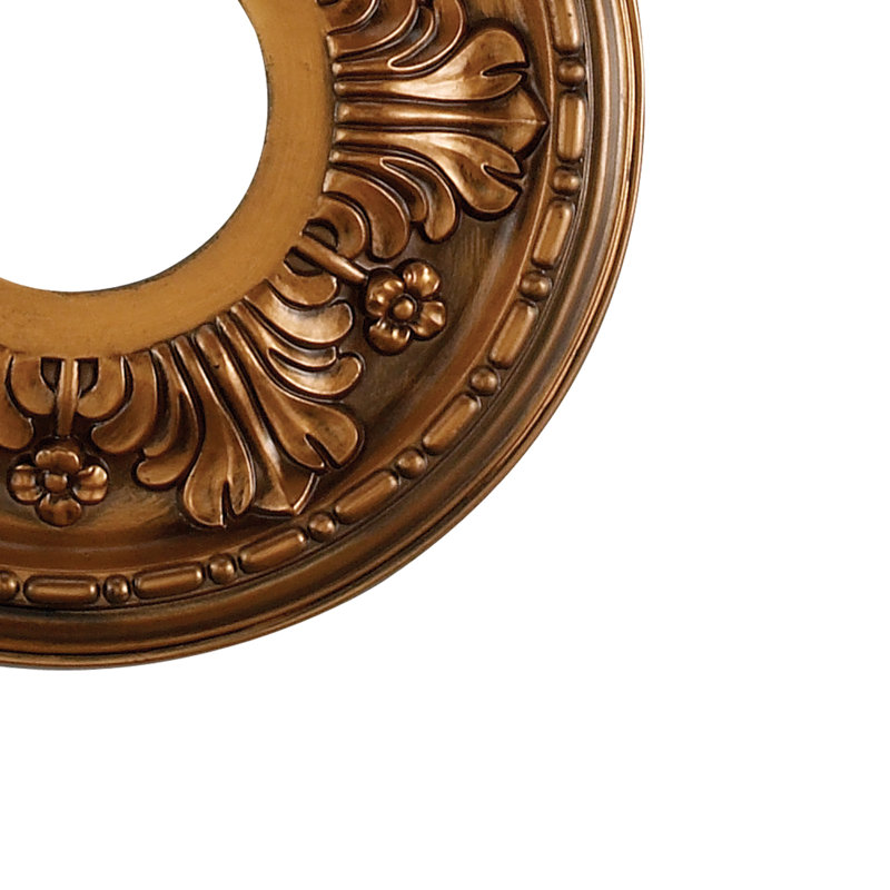 Acanthe, médaillon large de 11 po - bronze antique, Bronze Antique