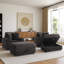 Upholstered Armchair with Footstool-1673948801