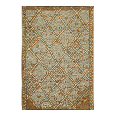 Moroccan Hand Knotted Geometric Area Rug