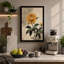 Golden Chrysanthemum Japandi - Wrapped Canvas-1457243279-1457243314
