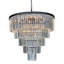Lustre à niveaux unique à 13 lumières avec accents en fer forgé Kratika-33396297