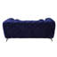 Causeuse en velours bleu Atronia