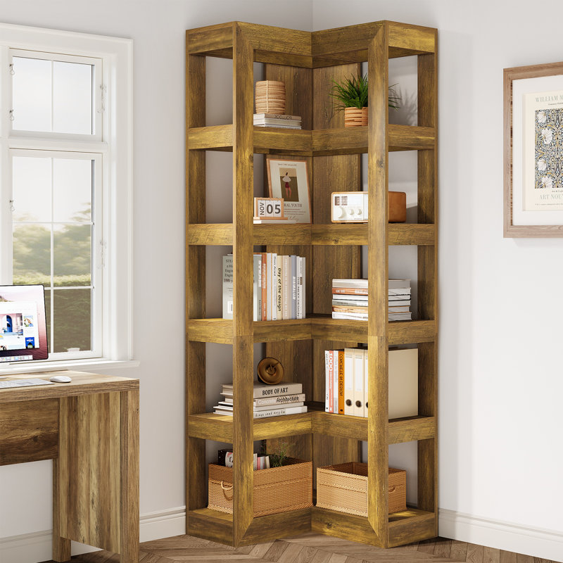 Bibliothèque de coin 71 "avec rangement