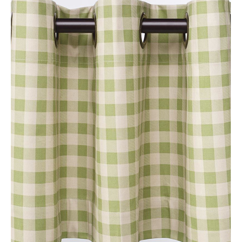Sage Cotton Blend Room Darkening Grommet Curtains
