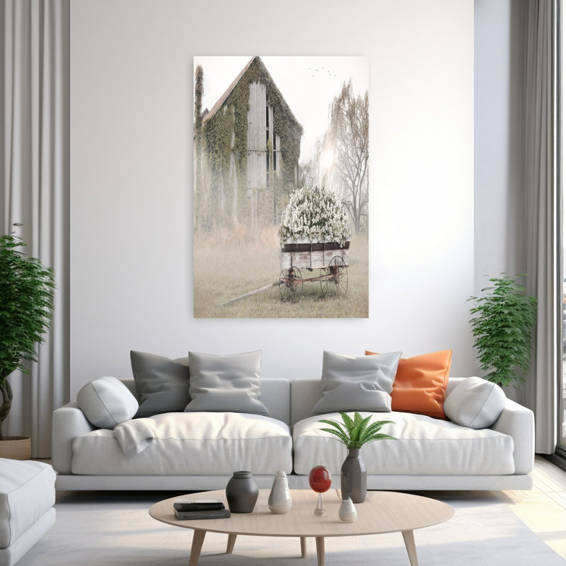 Art contemporain de paysage champêtre, H 40 po x l 60 po