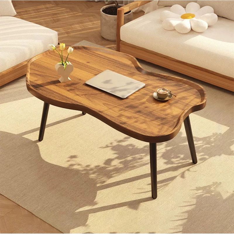 Solid Wood Four Leg Coffee Table, 18.9cm H x 39.37cm L x 19.69cm W