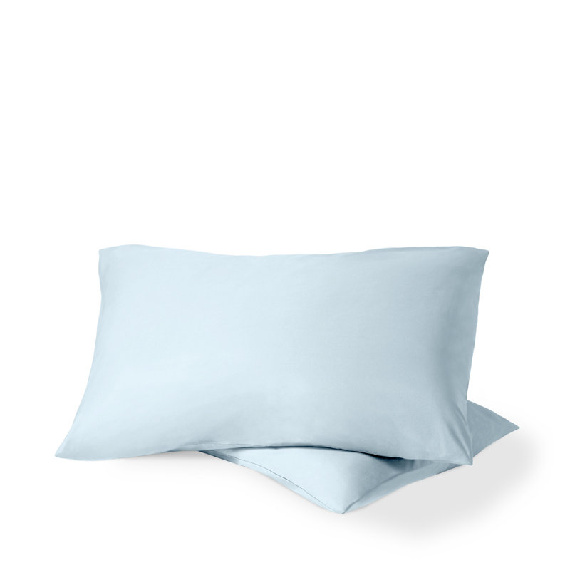 Taie d'oreiller 100% coton biologique percale, 2 très grandes taies d'oreiller, Bleu d'hiver