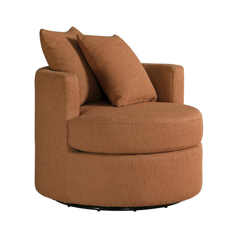 Chaise d'appoint rembourrée orange