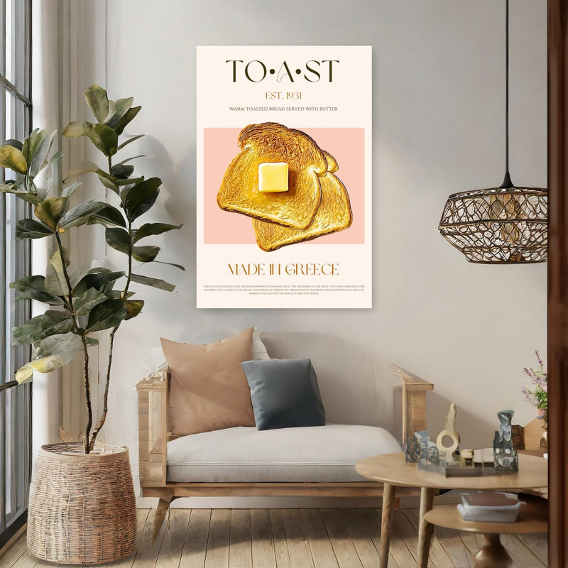 Toast doré rétro classique doré, H 48 po x l 32 po