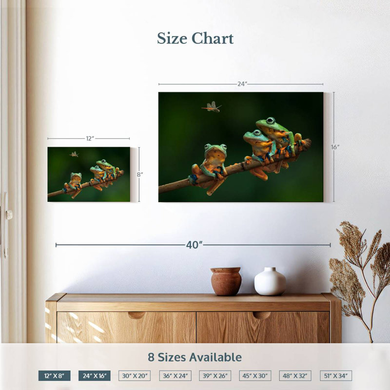 Brampt Hungry Frogs, 16" H x 24" W