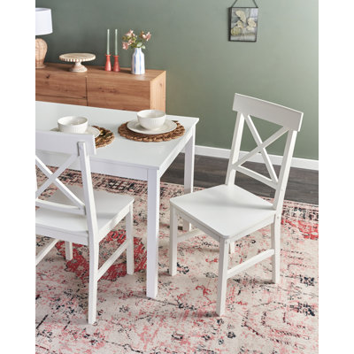 Hartleton 45cm H Cross Back Side Chair in White
