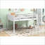 Lit mezzanine simple en bois de pin simple avec échelle convertible, sans sommier tapissier - idéal pour les chambres d'amis / secondes-191256961