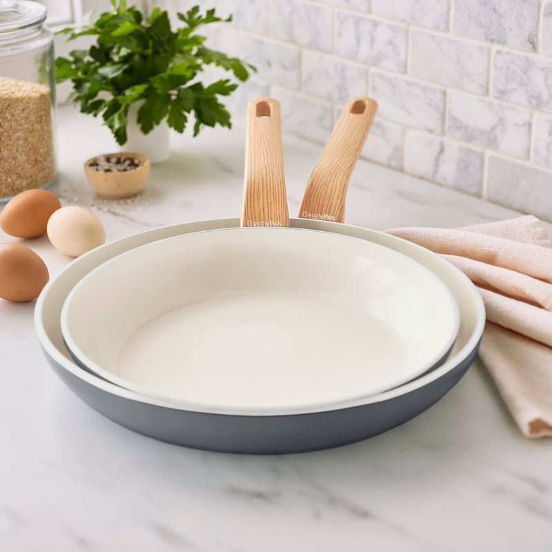 Greenpan Essence 2 Piece Frypan Set 26cm & 30cm - Taupe, Grey 