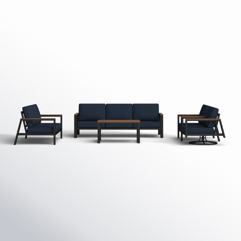 Townsend Seating Group with Sunbrella Cushions, Canvas Navy Sunbrella® Canvas