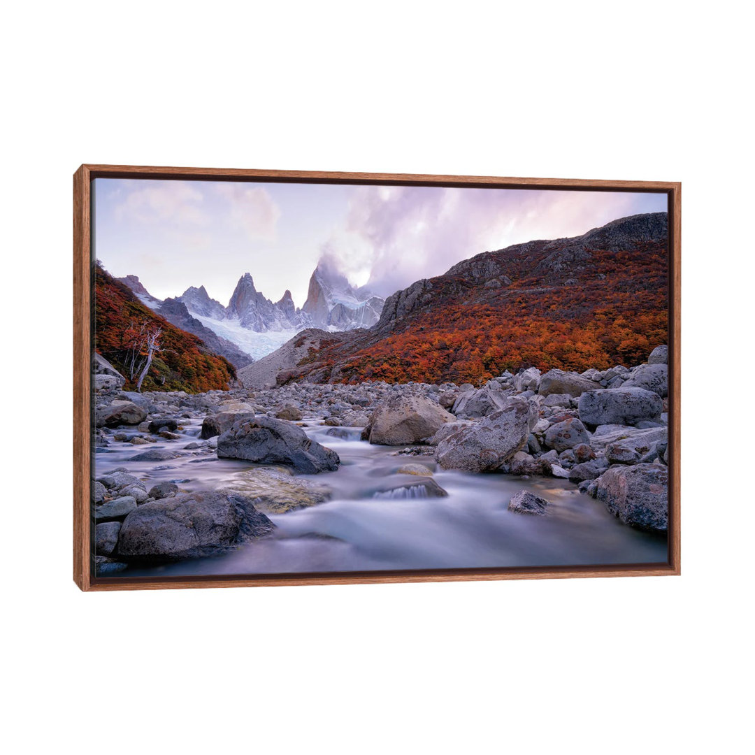 Fitz Roy Under Twilight by John Fan - Floater Frame Painting on Canvas