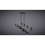 Luminaire suspendu 8 lumières 36 po Durham Luminaire suspendu large large noir mat pour îlot de cuisine, compatible avec DEL, hauteur réglable, lustre suspendu pour table de salle à manger, vestibule, vestibule