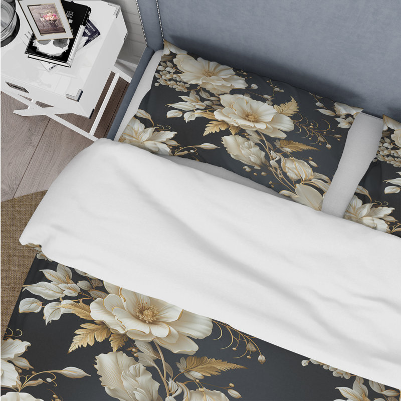 Neo Victorian Fusion Victorian Pattern XVI - Ensemble de housse de couette à motif floral