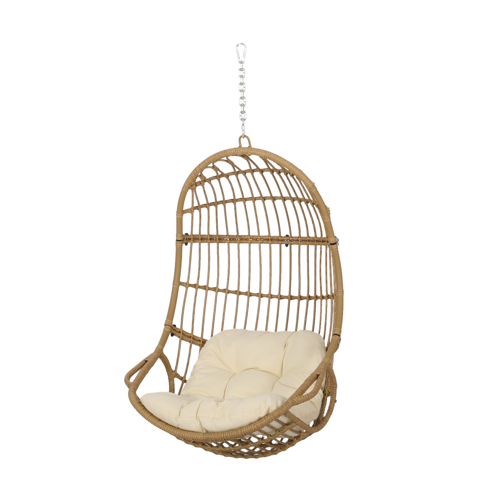 Chiarella Swing Chair, Beige, Light Brown