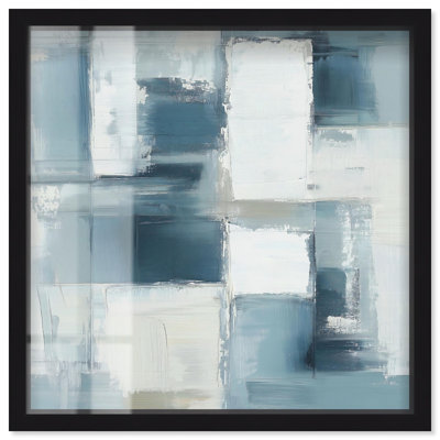 Art abstrait bleu déconstruit «I Shadowbox» par Art Remedy
