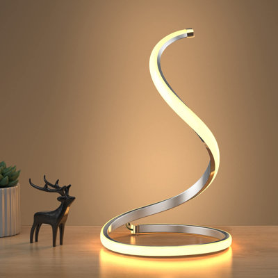 Algin 34Cm Silver Desk Lamp