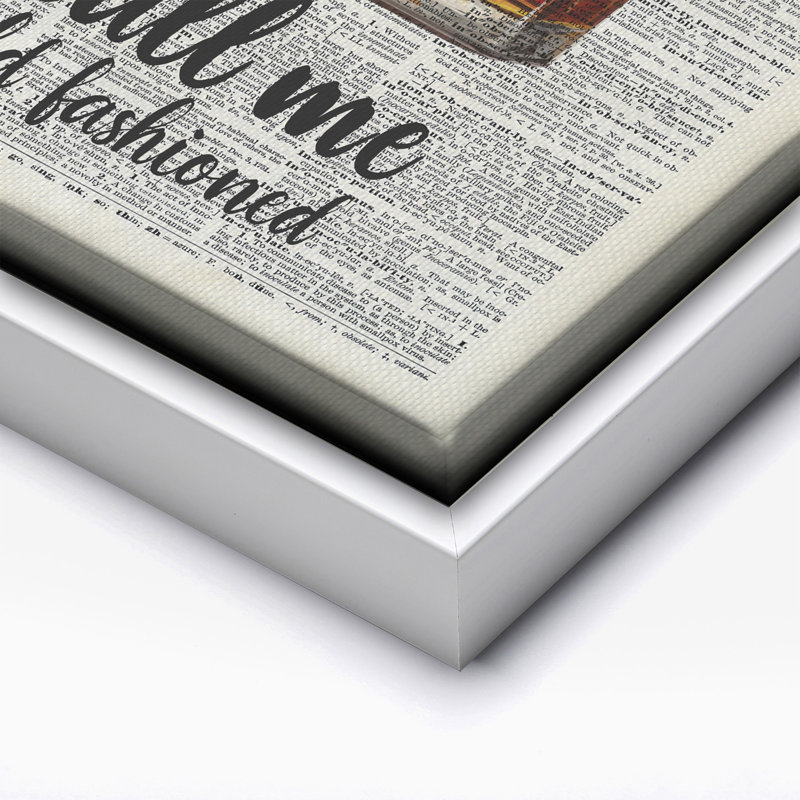 Call Me Old Fashioned, Canvas, White Framed, 11"H x 14"W