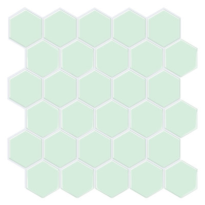 12" X 12" PVC Peel & Stick Thicker Hexagon Tile