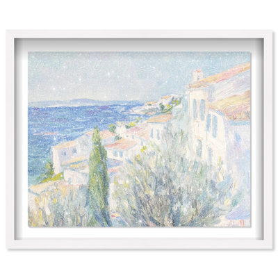 Henri Matisse Interpreted Town II Shadowbox Nautical & Beach Print by Oliver Gal, Black Frame, 20 x 16