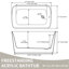 Baignoire de trempage autoportante en acrylique de 49 po, bain de trempage japonais de forme carrée, trop-plein chromé et drain rapide, blanc brillant Gf-24A01-49